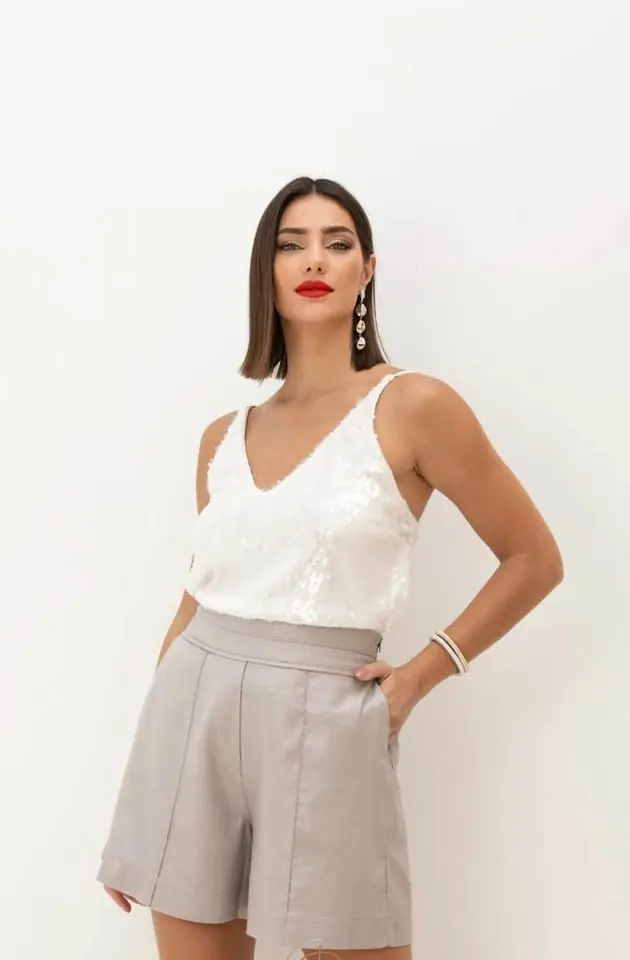 533/0149 Blusa en lentejuelas