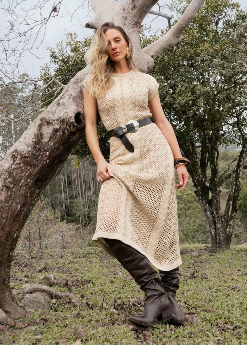 0717/029 Vestido en hilo tejido