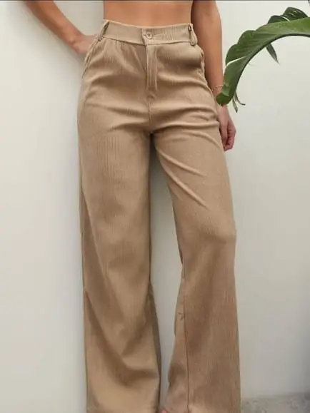 Pantalón Wide leg en pana