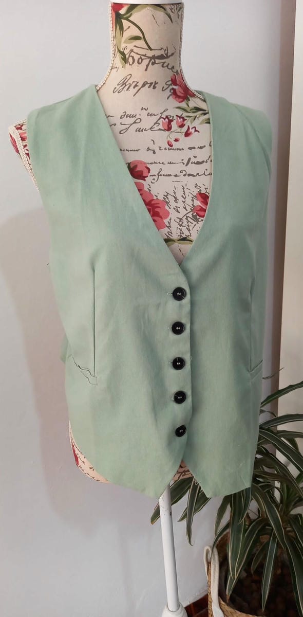 Chaleco de lino italiano