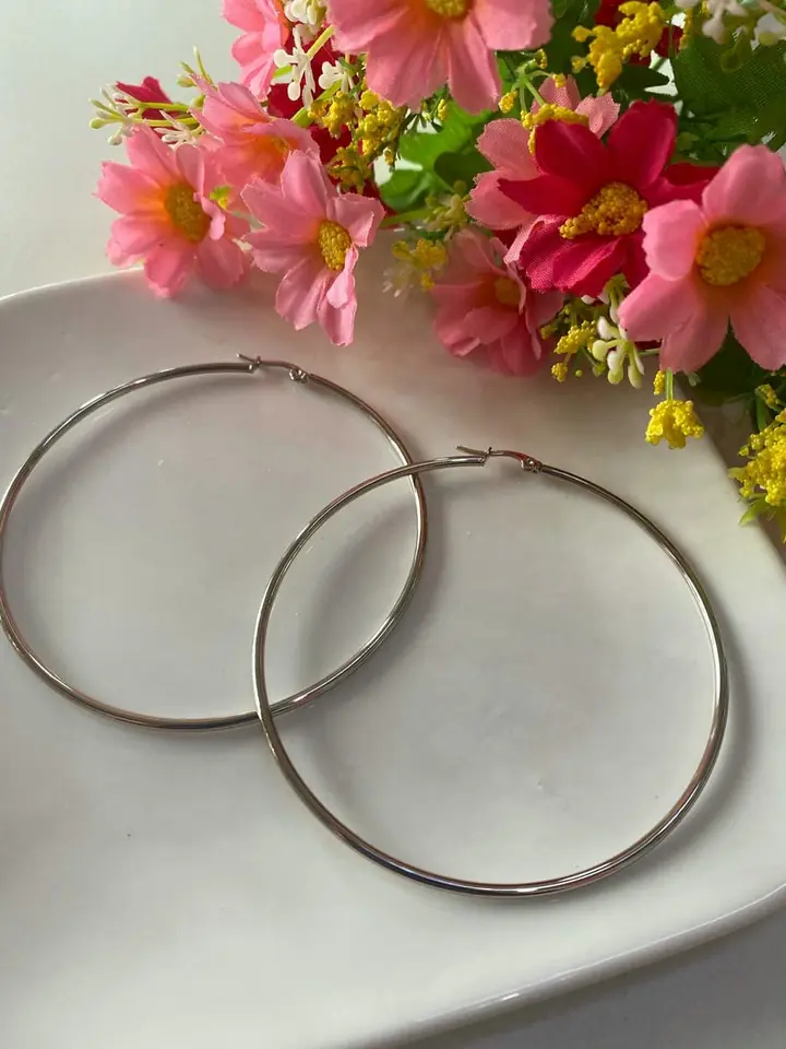 Aros plateado 7,5cm