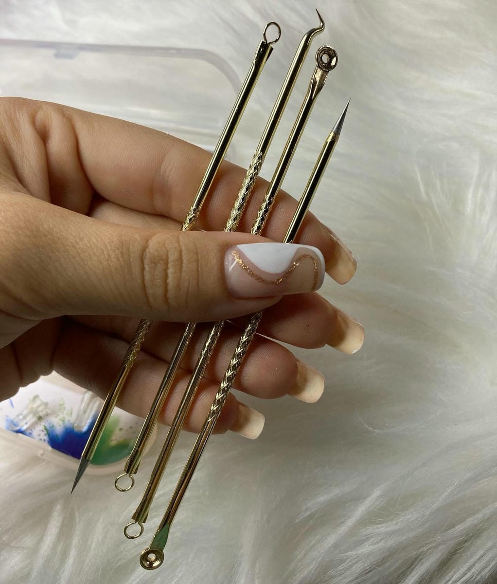Kit de curetas para extraer granos y puntos negros