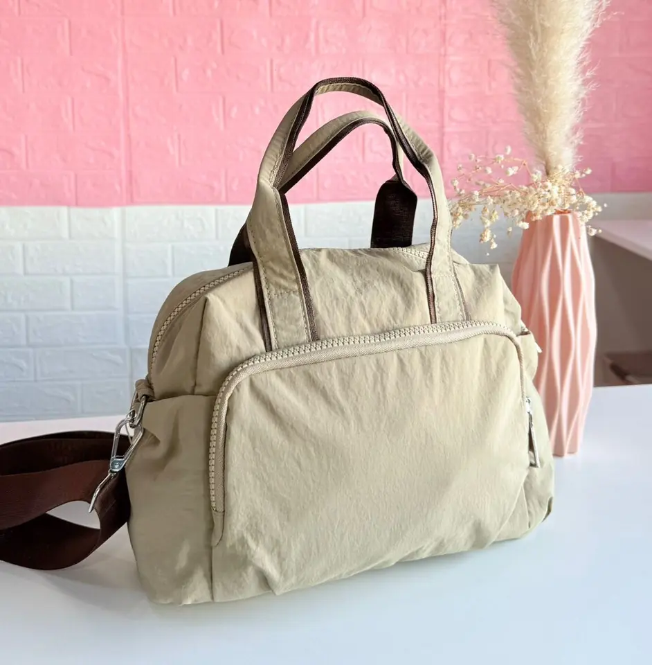 Bandolera de tela beige