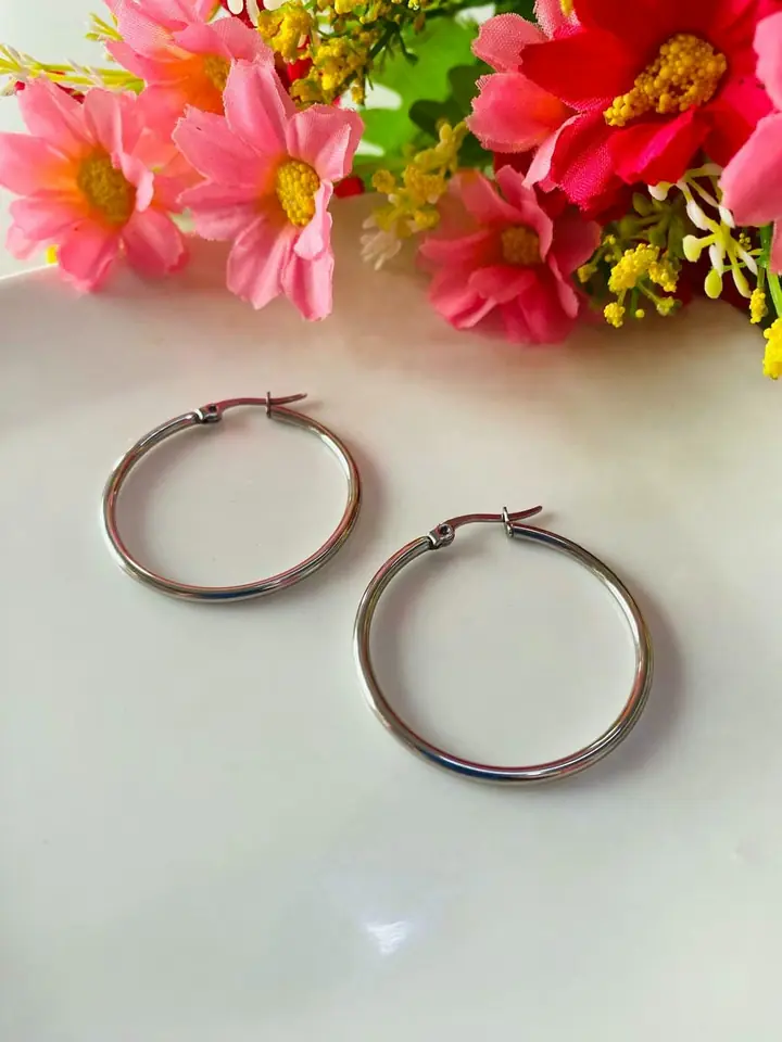 Aros plateado 3,5cm