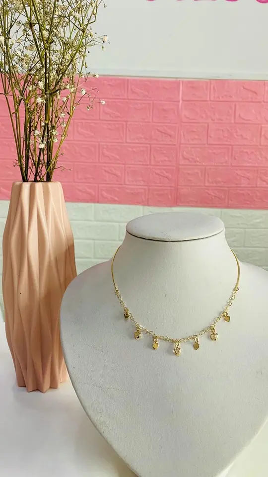 Cadena tipo chocker dije corazón