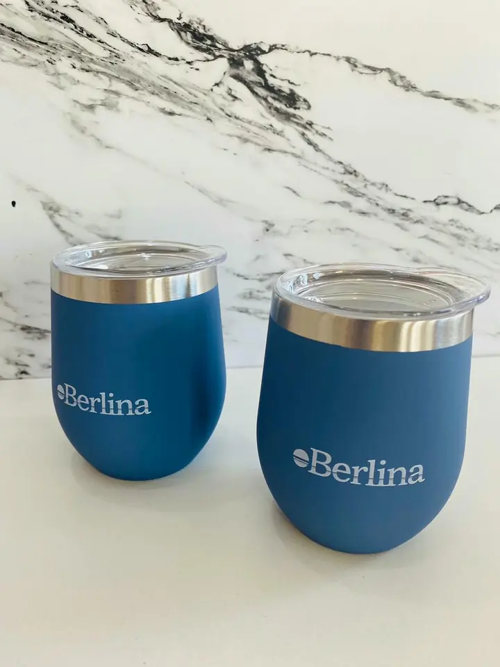 Mate con tapa Berlina color azul 220 ml