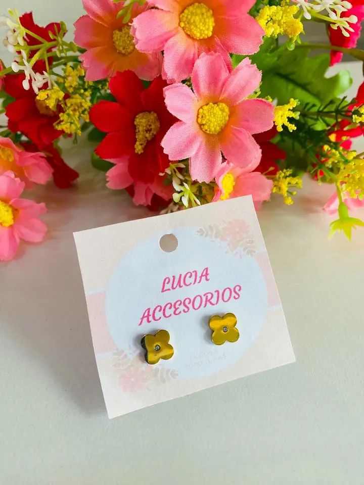 Caravana flor con strass