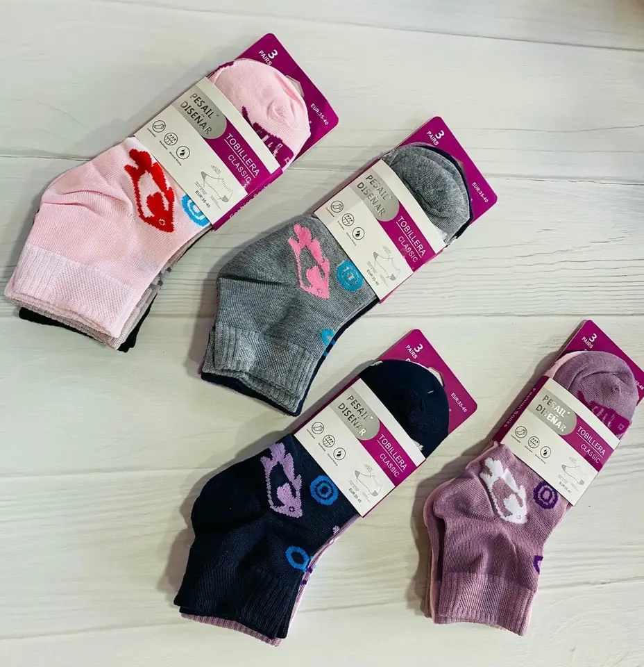 Pack x 3 medias tobilleras adulto