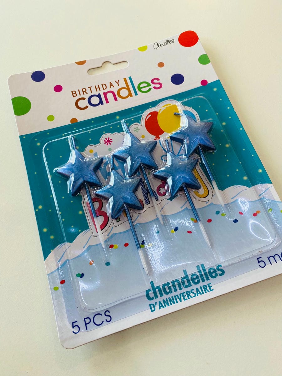 Set 5 velas estrellas