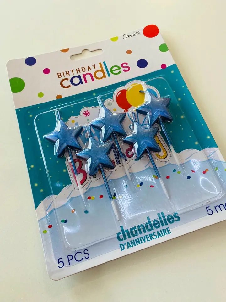 Set 5 velas estrellas