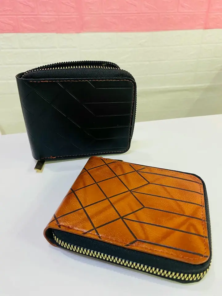 Billetera marron con cierre
