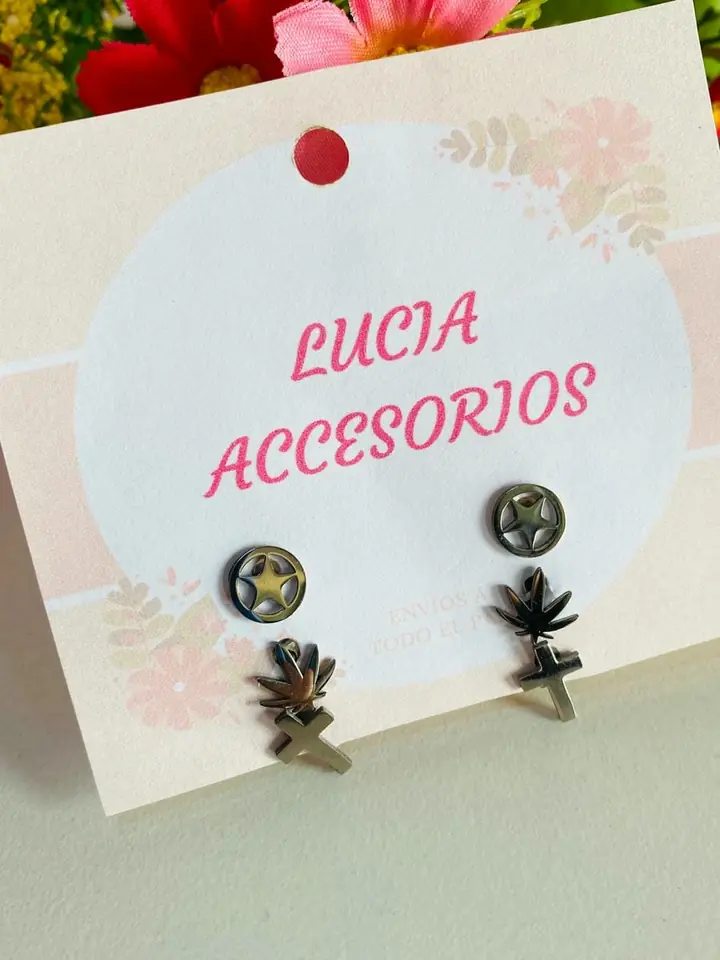 Pack x 3 caravanas plateadas