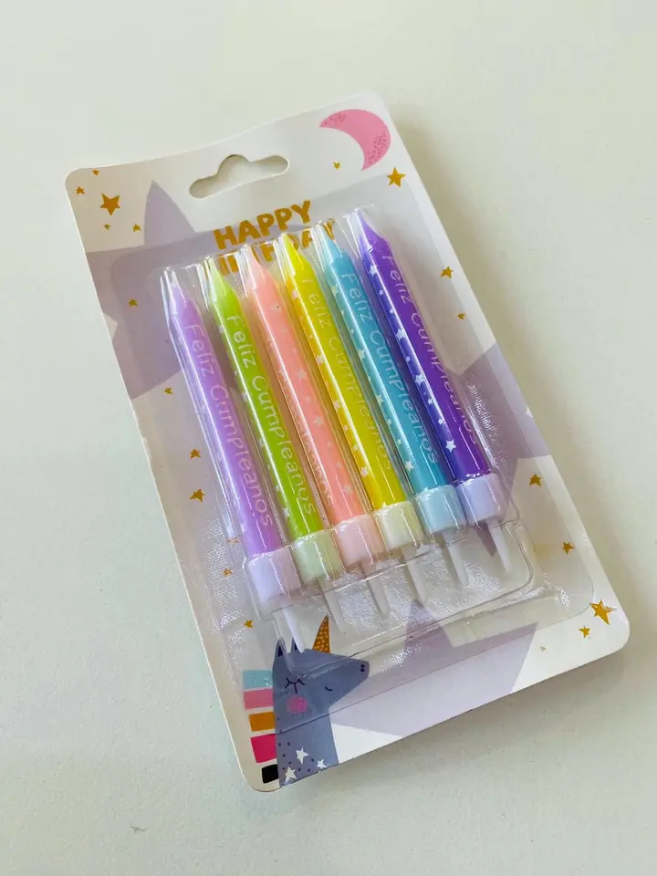 Set 6 velas chicas