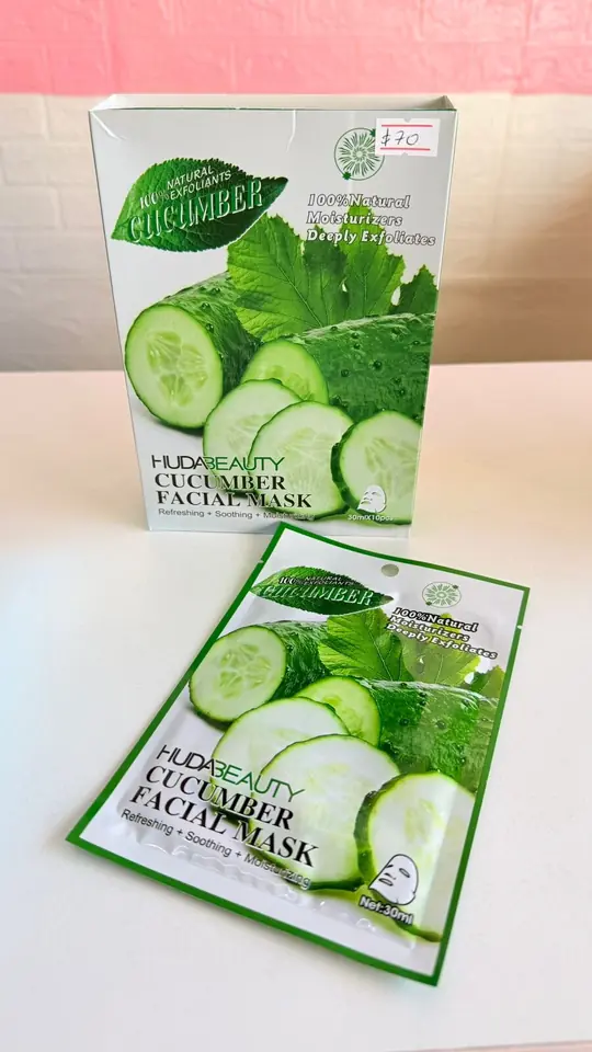 Máscara facial pepino