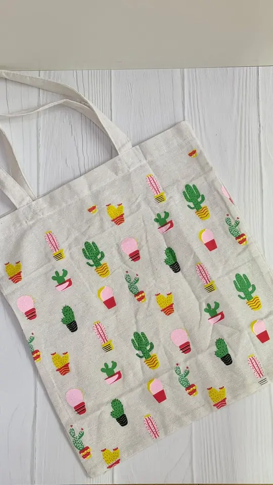 Bolso lienzo cactus