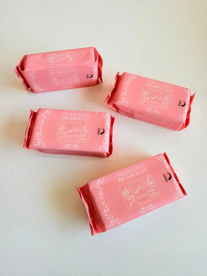 Toallitas húmedas mini rosa