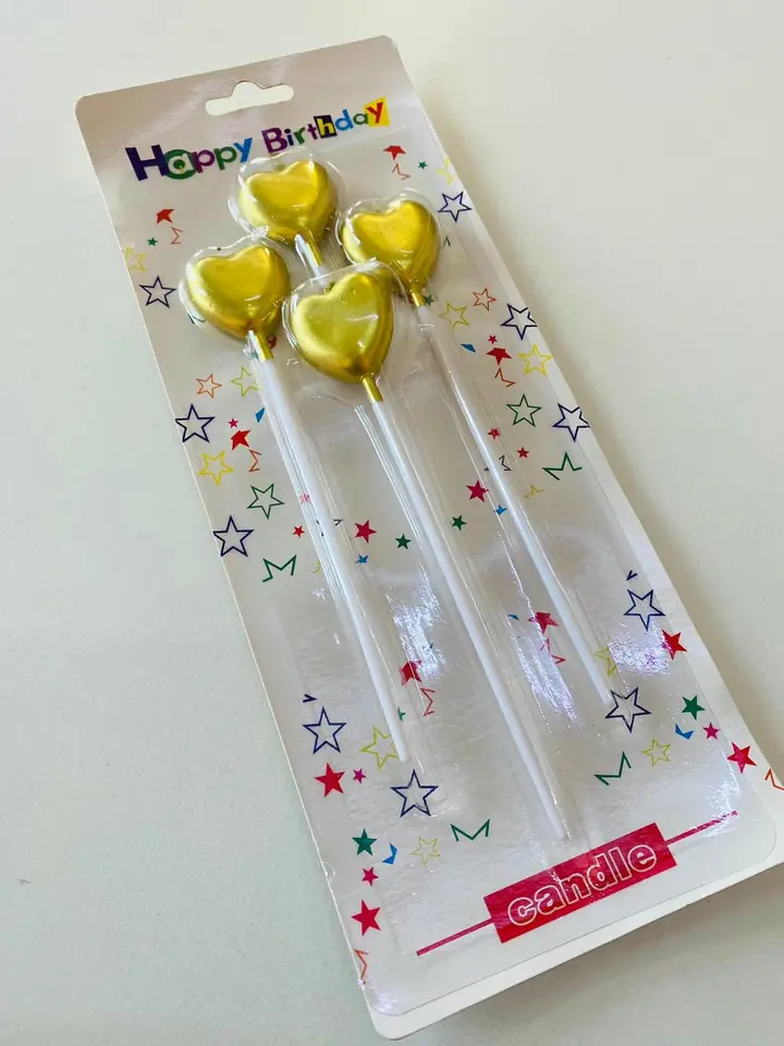 Set 4 velas corazón