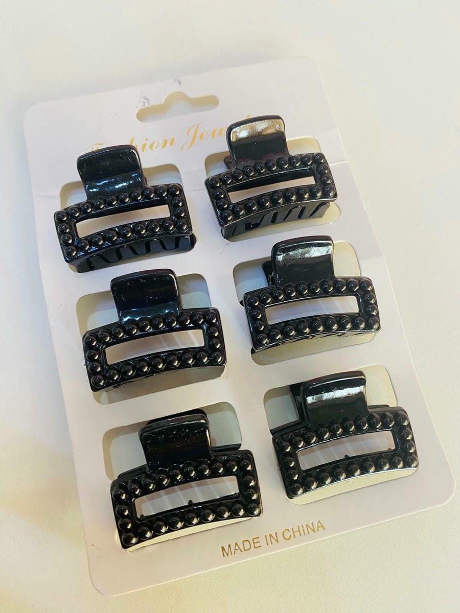 Pack x 6 pinzas negras