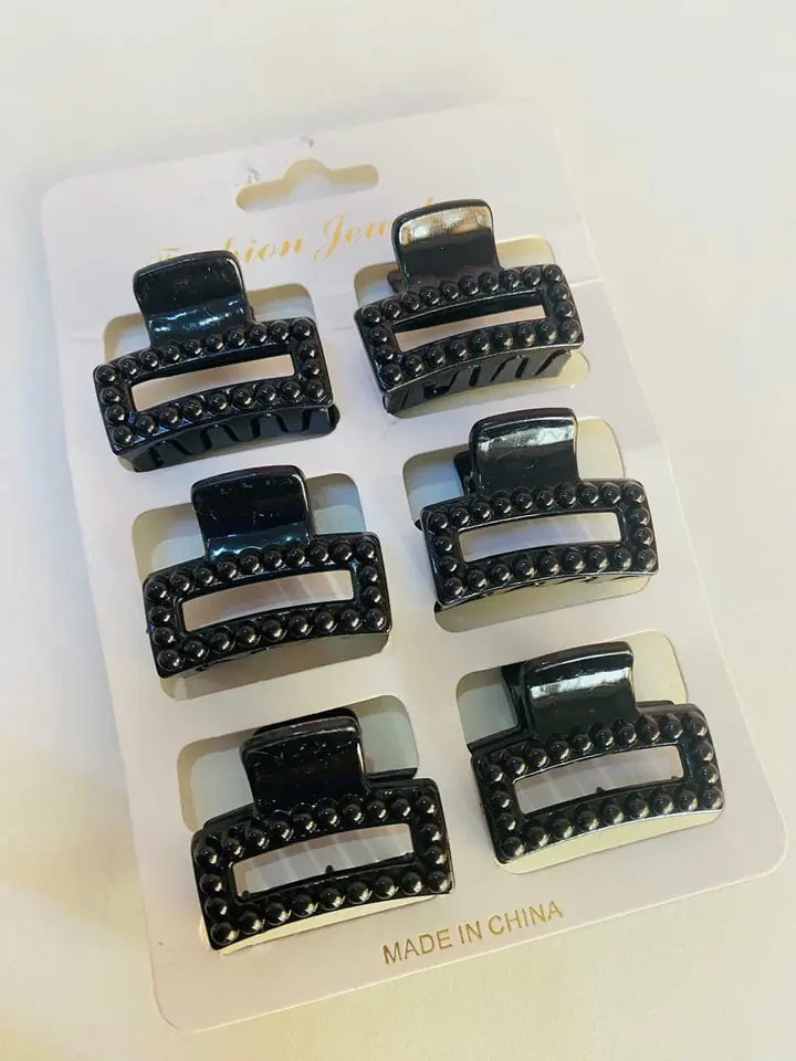 Pack x 6 pinzas negras