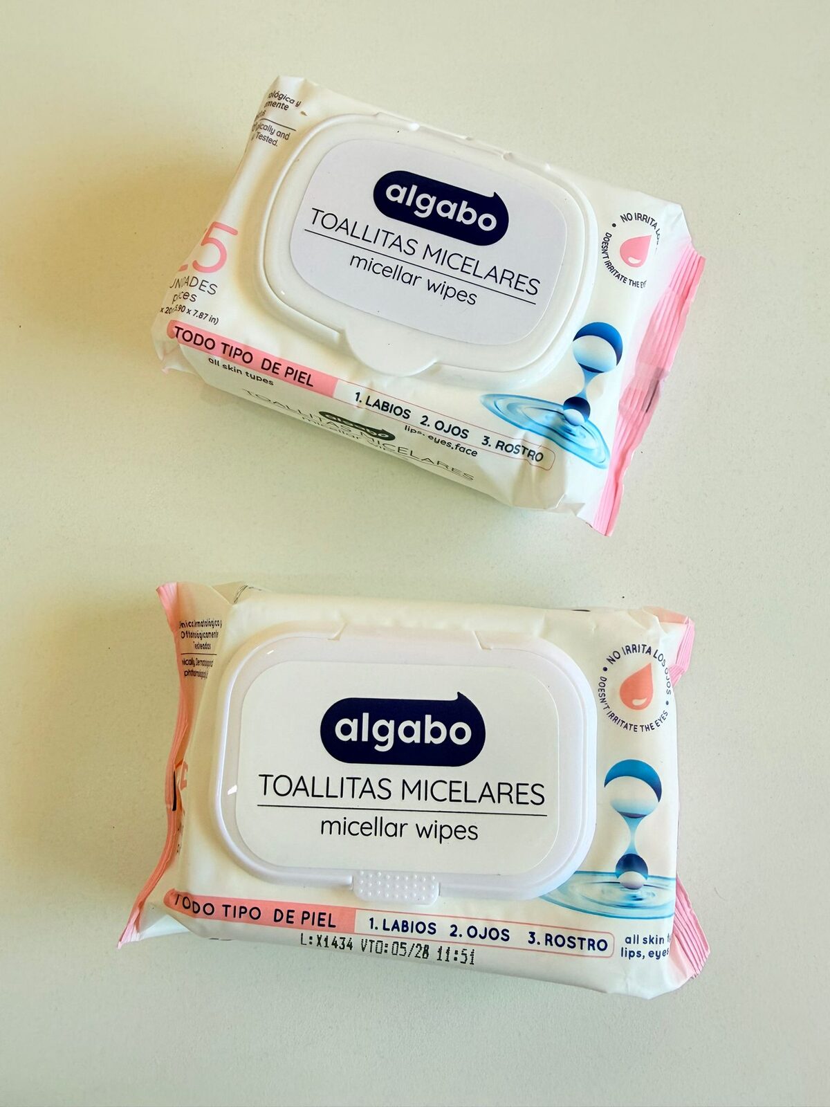 Toallitas micelares Algabo con dispensador