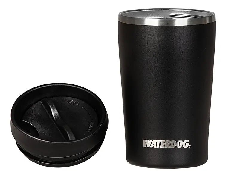 Vaso Waterdog American 380 Cc Acero Inoxidable Color Negro