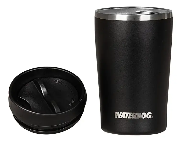 Vaso Waterdog American 380 Cc Acero Inoxidable Color Negro