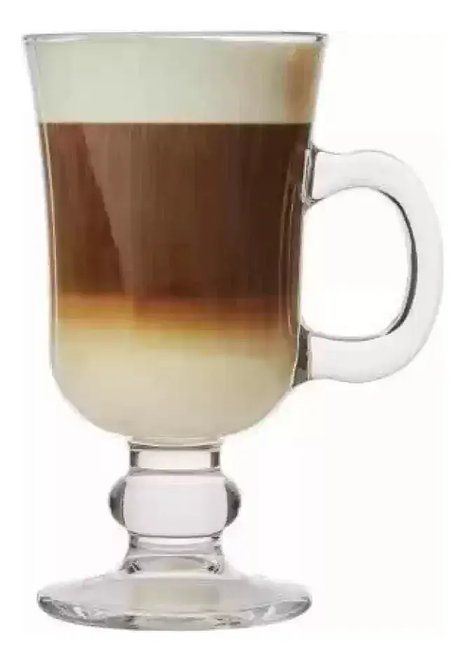 Vaso de vidrio con asa x 6 unidades - 250 ml