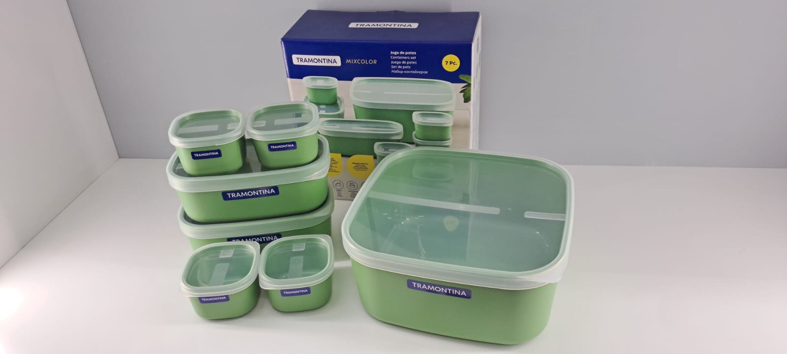 Contenedor Recipiente Hermético Set X7 Piezas Tramontina
