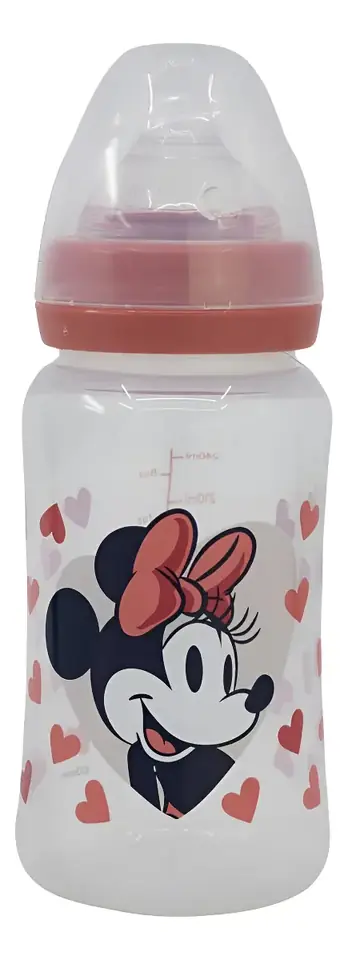 Mamadera Boca Ancha Disney 240ml 0m+ Rosa Minnie