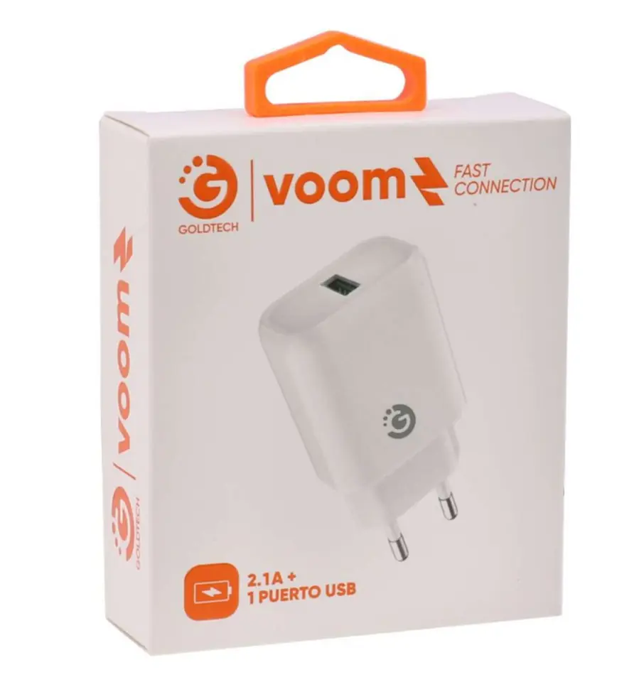 CARGADOR ADAPTADOR GOLDTECH USB BLANCO