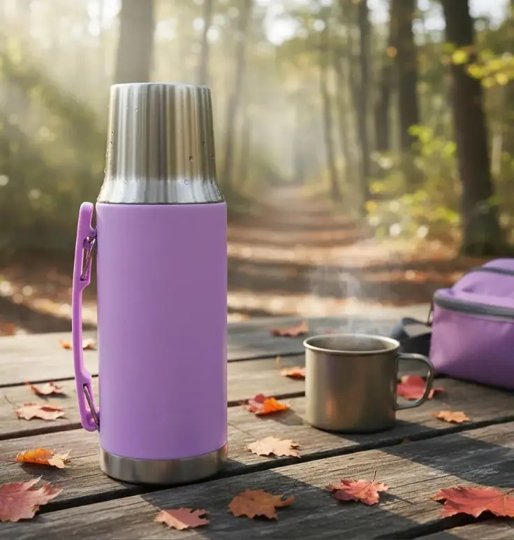 Termo C/asa Acero Inoxidable Contapa Mate Y Pico System 1l varios colores