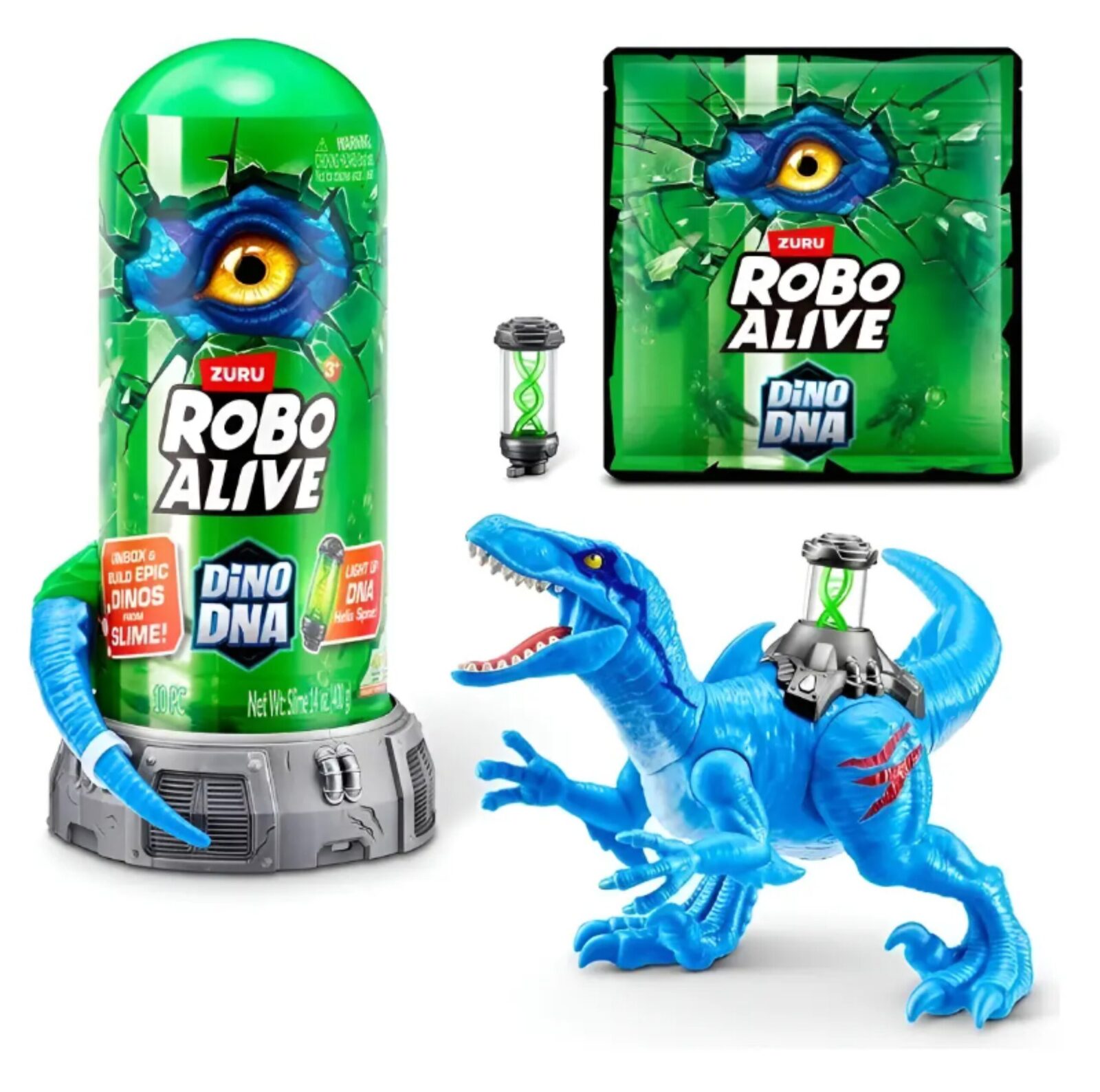Slime Robo Alive Dino DNA, Color Azul