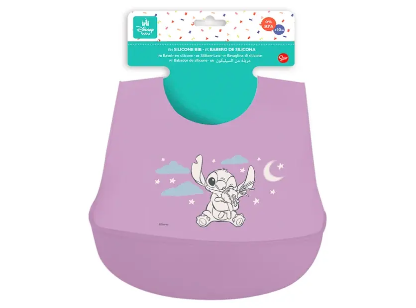 Babero de silicona Stitch
