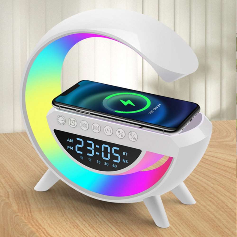 LAMPARA LED G CARGADOR RELOJ BLANCO