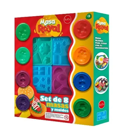 Set De 8 Masas Surtidas Y Moldes