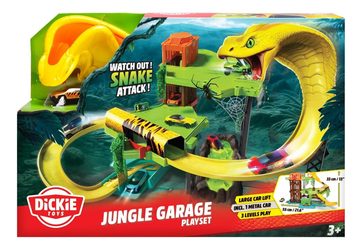 DICKIE - JUNGLE GARAGE PISTA DE CARRERAS GARAGE DE JUNGLA VERDE