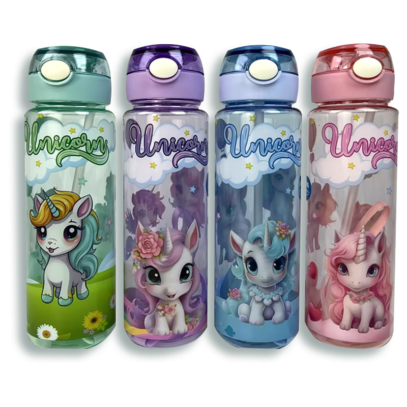 Botella con sorbito Unicornio