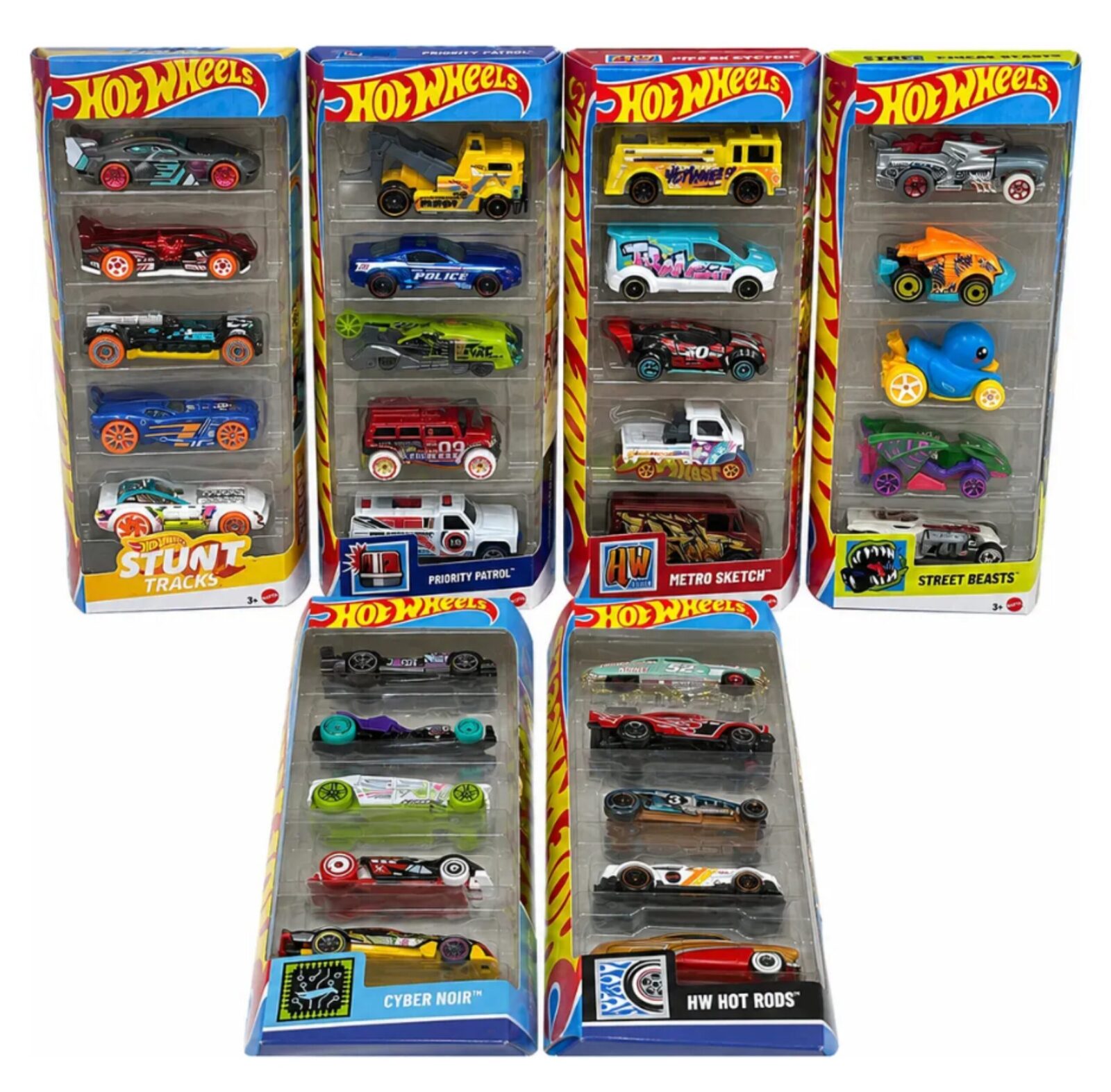 Pack X5 Vehículos Original Hot Wheels Coleccionables
