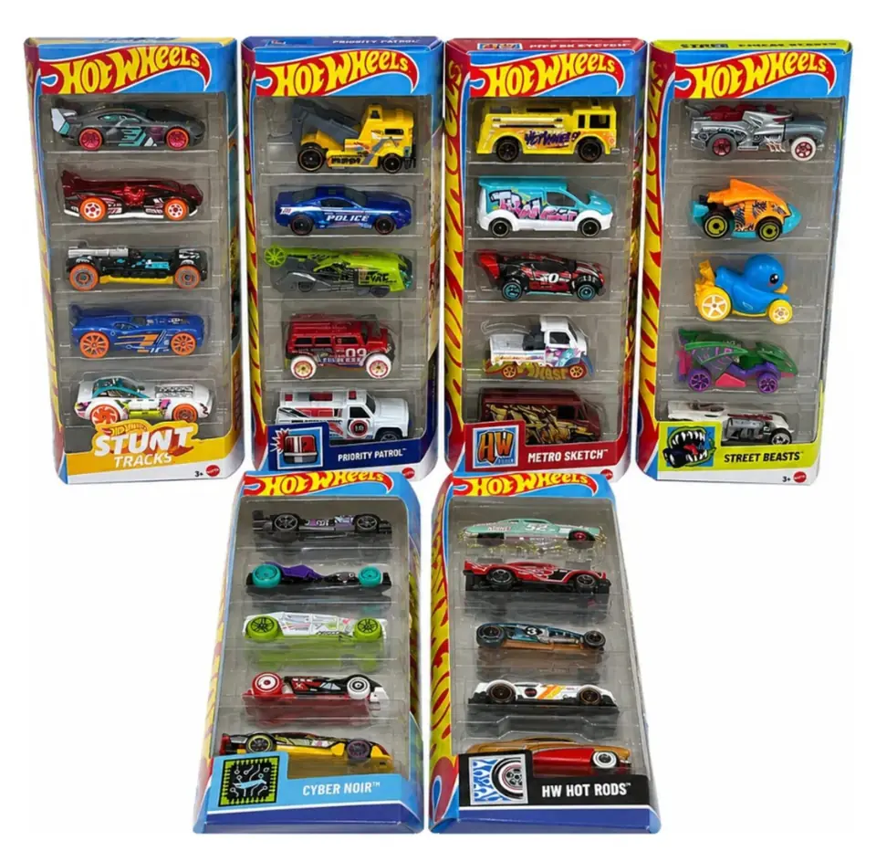 Pack X5 Vehículos Original Hot Wheels Coleccionables