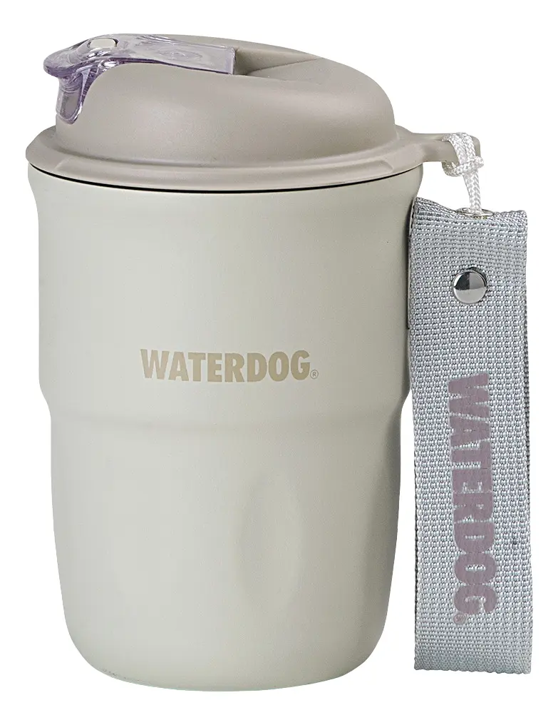 Vaso Térmico Waterdog Doble Pared Interior Cerámico Coffee Ceniza