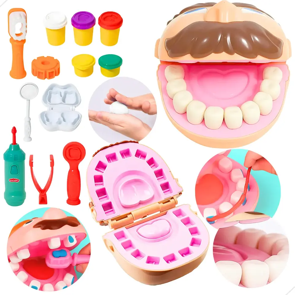 Kit Completo De Odontólogo Infantil Con Forma De Goma