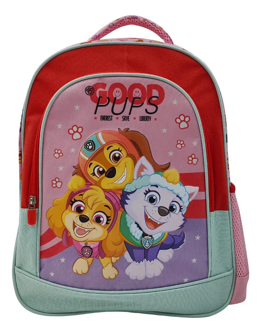 Mochila Escolar Paw Patrol Infantil 40x30cm Coral