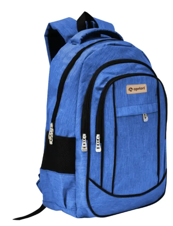 Mochila Apriori 4 Cierres Color Azul Azul Liso