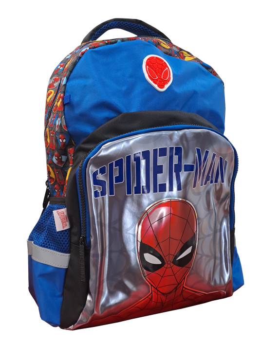 Mochila Premium 41 Cm Spiderman azul