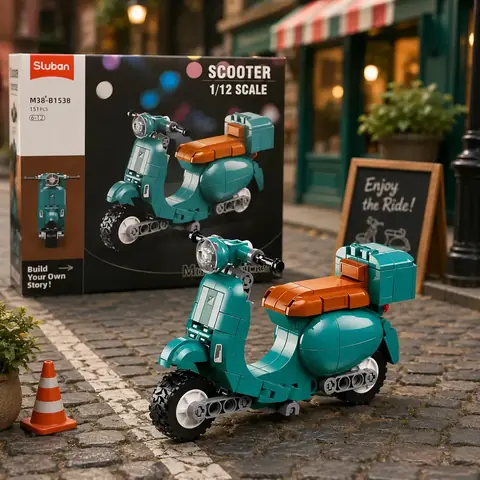Juguete De Bloques Sluban Motocicleta Scooter Escala 1/12161