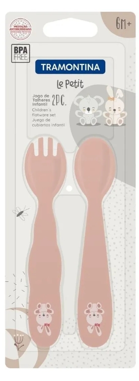 JUEGO DE CUBIERTOS INFANTIL ROSA TRAMONTINA