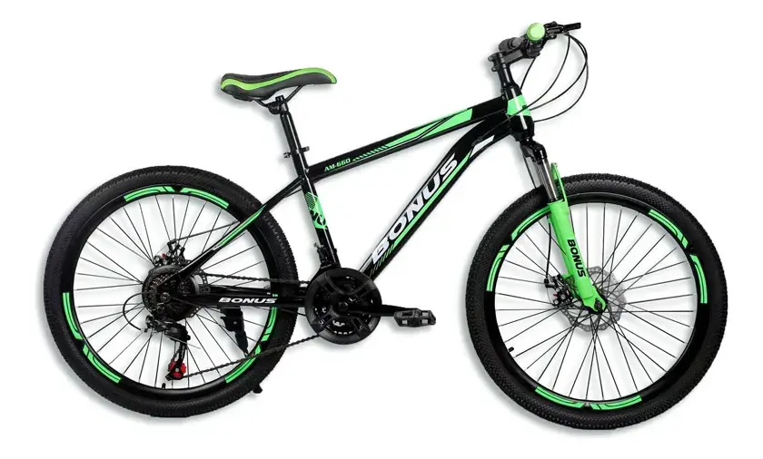 Bicicleta Bonus® Am600 Rodado 26 Con 24 Velocidades Verde
