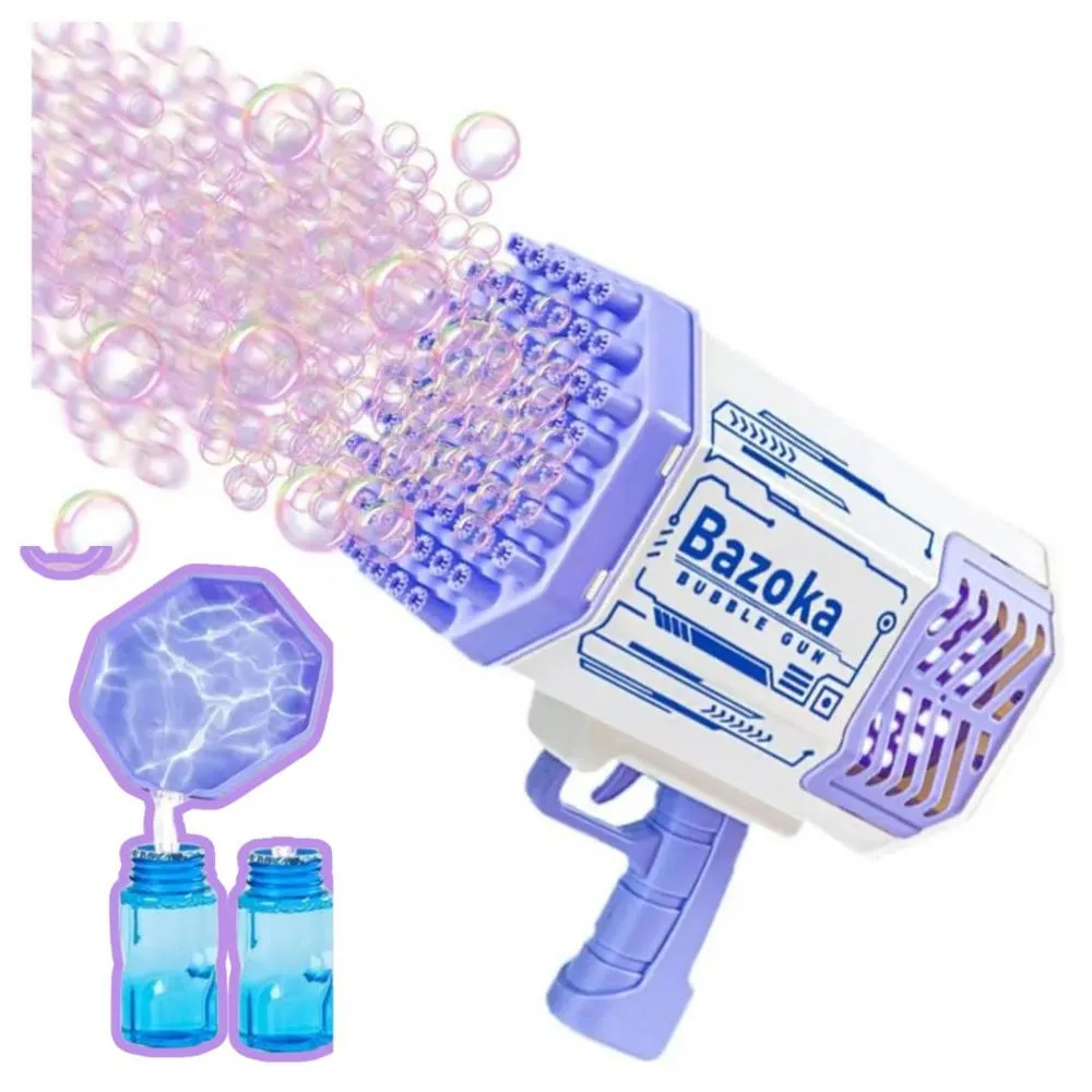 Pistola De Burbujas Bazooka Violeta