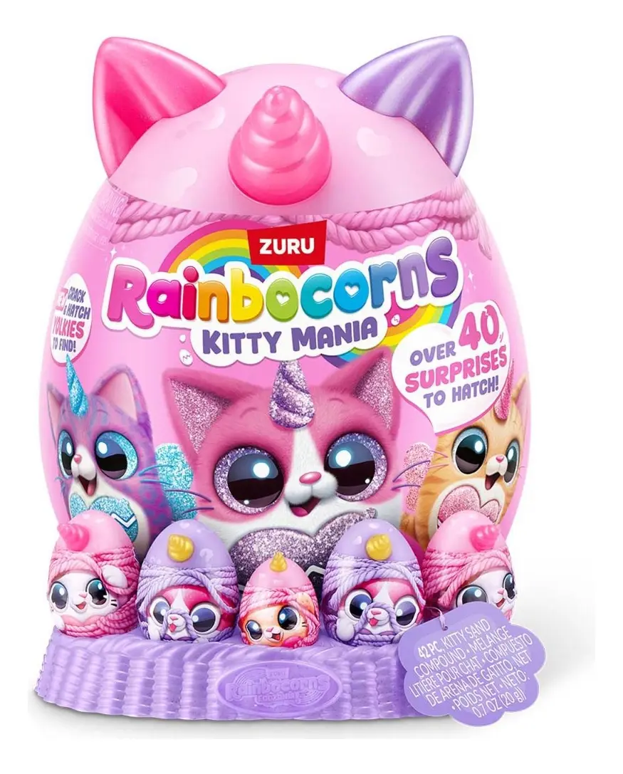Zuru Rainbocorns Peluche Eggzania Kittymania Multicolor