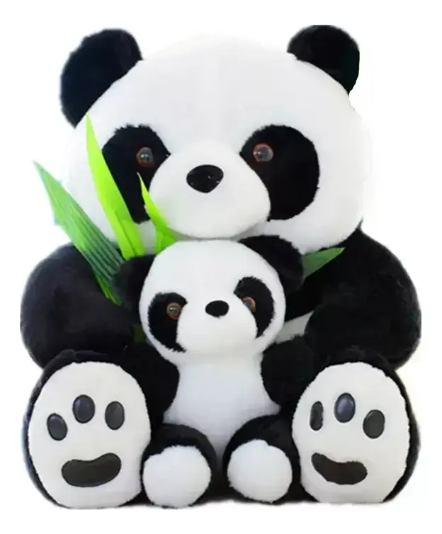 Peluche Oso Panda Con Hijo 37cm